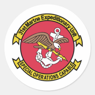 31st MEU Special Operations Capable Classic Round Sticker