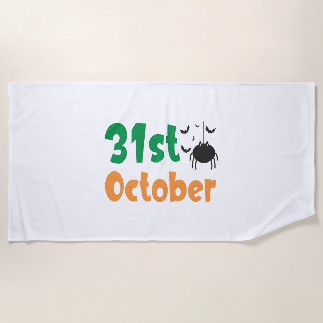 31st October - Halloween Beach Towel (Front)