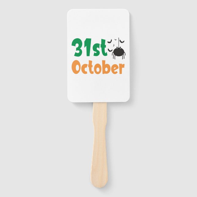31st October - Halloween Hand Fan (Front)