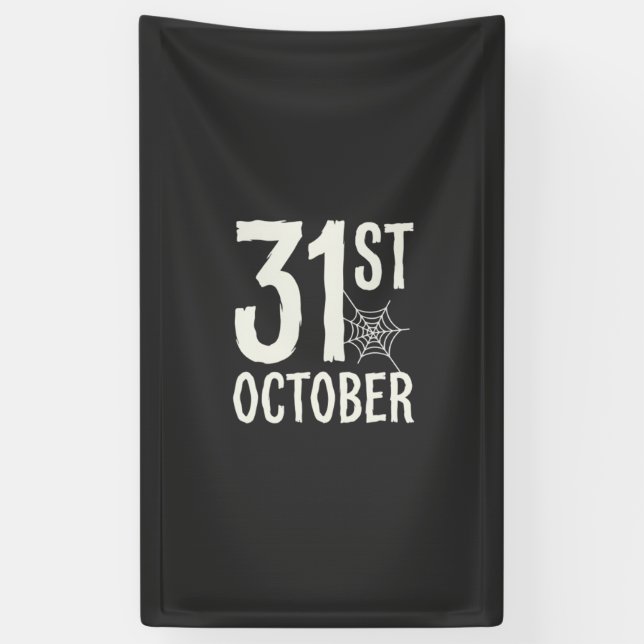 31st October Halloween Spider Web Design Banner (Vertical)