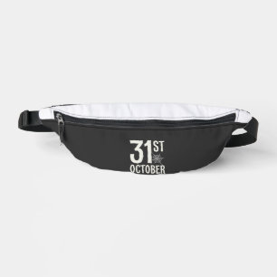 31st October Halloween Spider Web Design Bum Bags