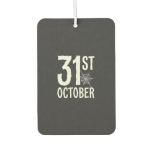 31st October Halloween Spider Web Design Car Air Freshener