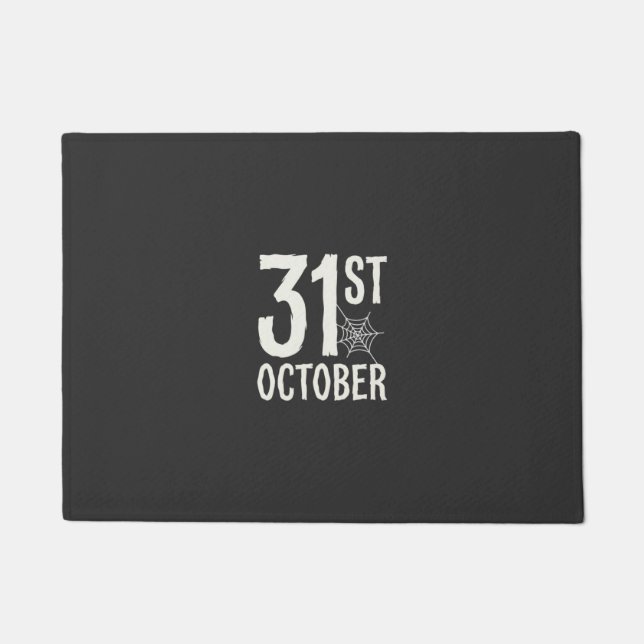 31st October Halloween Spider Web Design Doormat (Front)