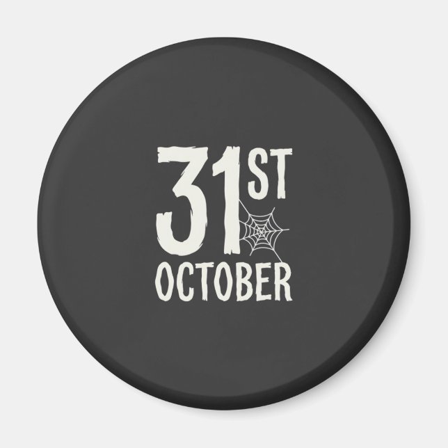 31st October Halloween Spider Web Design Magnet (Front)