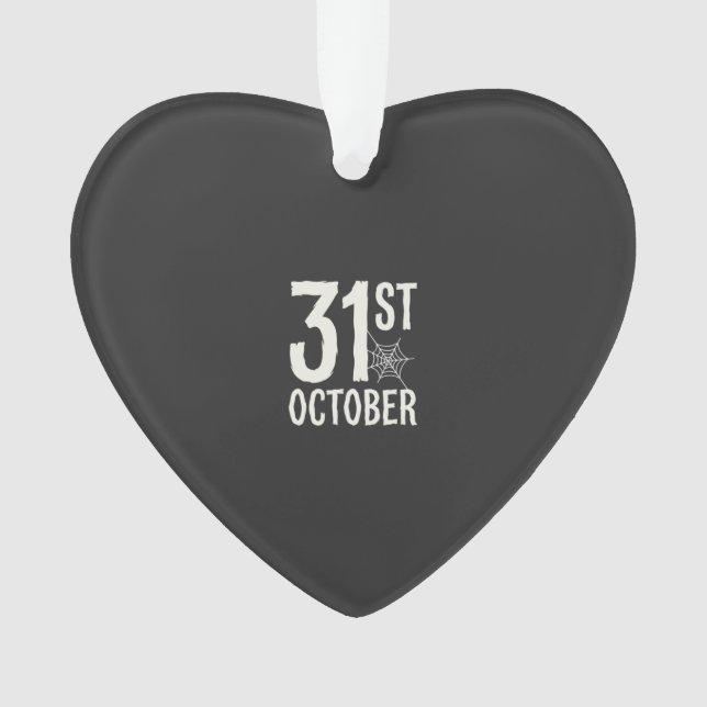 31st October Halloween Spider Web Design Ornament (Front)