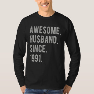 31st Wedding Aniversary For Him Awesome Husband S T-Shirt