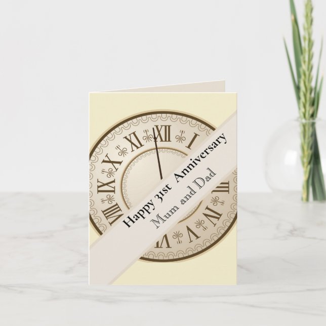 31st Wedding Anniversary editable  Card (Front)