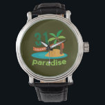 31st Wedding Anniversary Funny Gift For Her Watch<br><div class="desc">This fun “31 years of paradise” gift is a great gift idea for her on your anniversary. Celebrate 31 Years Together with these 31st Anniversary gifts.</div>