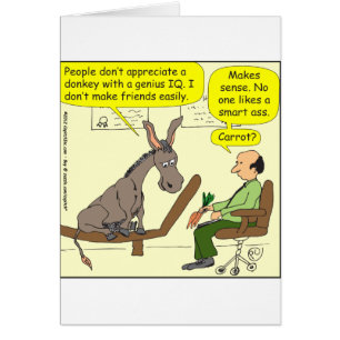 321 donkey genius smart a$$ colour cartoon