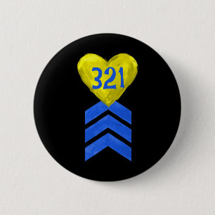 321 Trisomy 21 Down Syndrome Awareness 6 Cm Round Badge