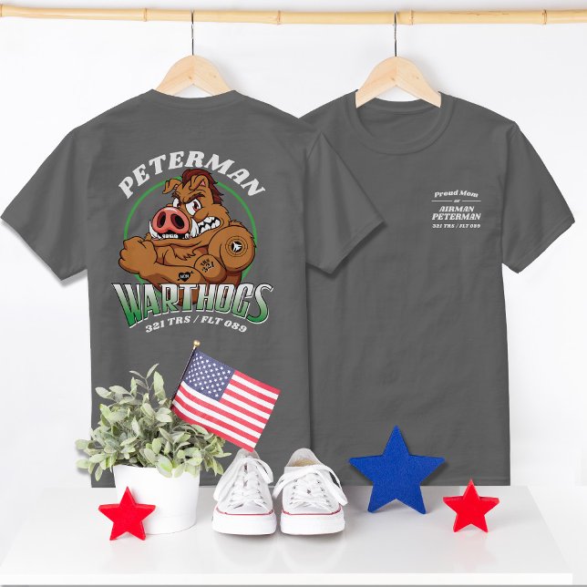 321 Warthogs Air Force Basic Training Graduation T-Shirt (Air Force Basic Military Training BMT Graduation TRS Mascot T-shirts, 321 Warthogs Shirt, Proud Mom)