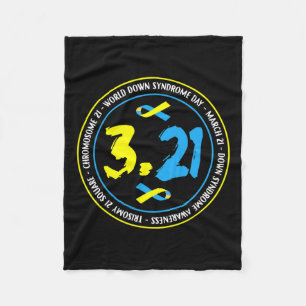 321 World Down Syndrome Awareness For Men Women Ki Fleece Blanket