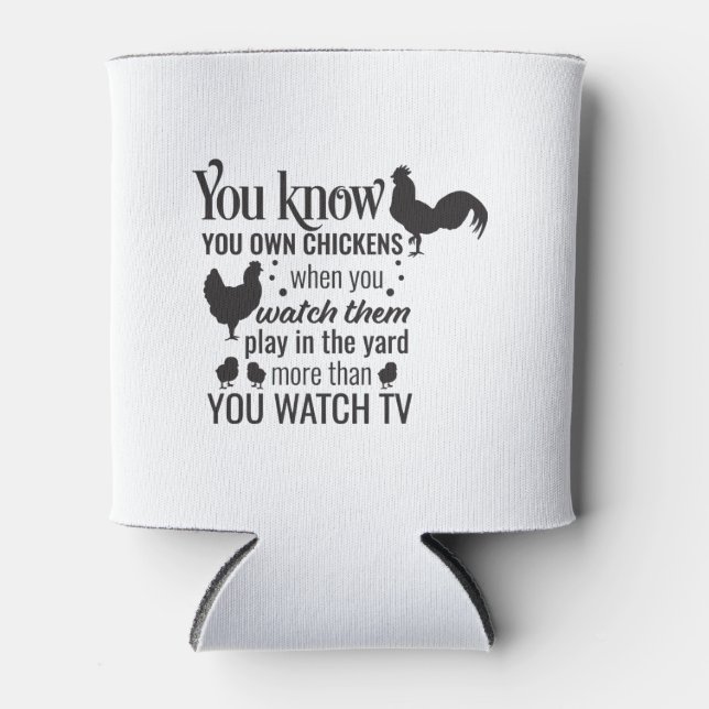 325 Farmer son country gift funny music chicken Can Cooler (Front)