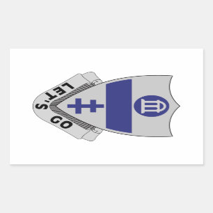 325th Infantry Regiment - DUI - LET'S GO Rectangular Sticker