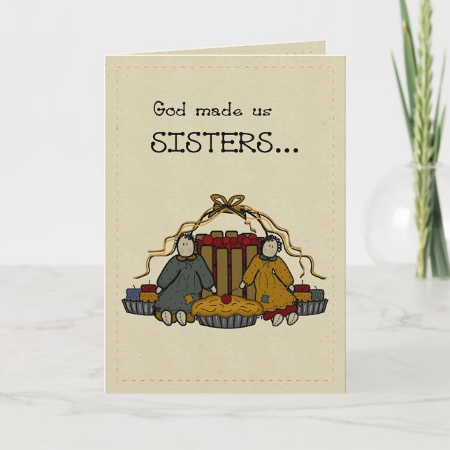 3278 Sisters Happy Birthday Card (Front)