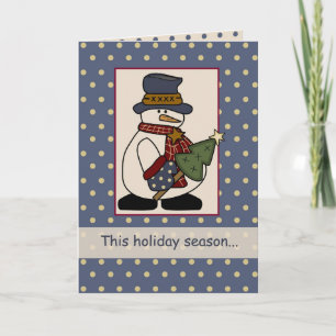 3282 Snowman Holiday Tree Card