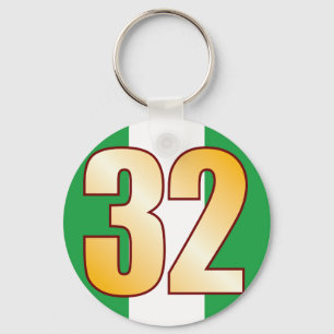 32 NIGERIA Gold Key Ring