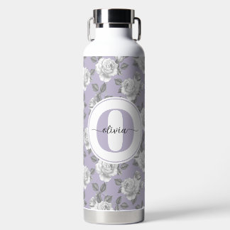 32 oz. Rose Garden Monogram Lavender Water Bottle