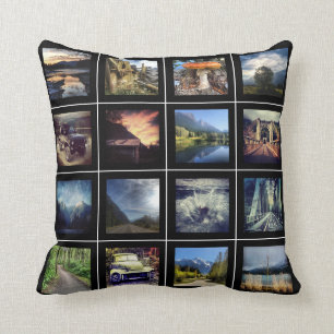 32 Photos of Selfies and Friends or Adventures Cushion