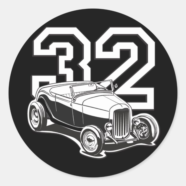 32 Roadster Classic Round Sticker (Front)