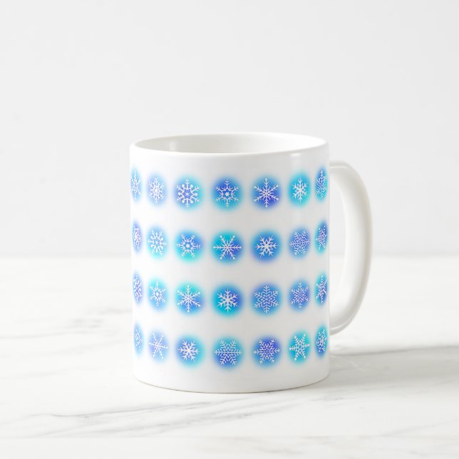 32 snowflakes coffee mug (Front Right)