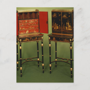 32:Two Chinoiserie cabinets, c.1770 Postcard