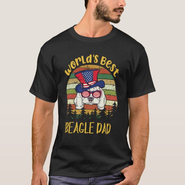 32 World'S Best Beagle Dad Beagle T-Shirt (Front)