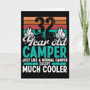 32 Year Old Camper Scouting Vintage Camping 32 Bir Card