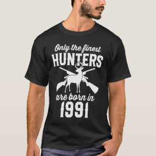 32 Year Old Deer Hunter Hunting 1991 32nd Birthday T-Shirt