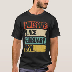 32 Year Old Gift Awesome Since February 1990 - 32N T-Shirt