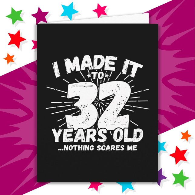 32 Year Old Sarcastic Meme Funny 32nd Birthday Card (Creator Uploaded)