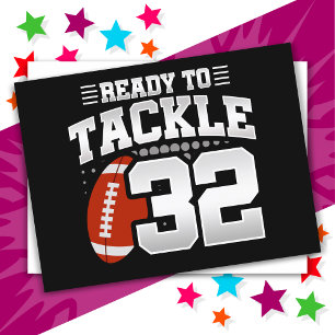 32 Year Old Tackle Football Party 32nd Birthday Postcard