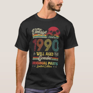 32 Year Old Vintage 1990 Original Parts 32nd Birth T-Shirt