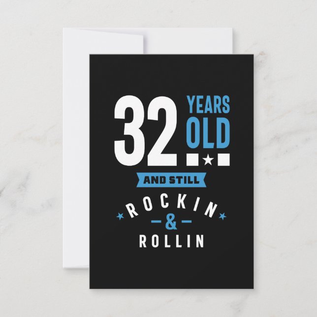 32 Years Old Birthday Gift RSVP Card (Front)