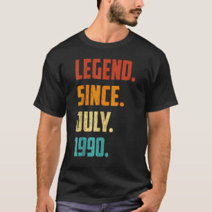 32 Years Old  Legend Since July 1990 32th Birthday T-Shirt