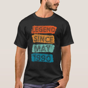 32 Years Old Legend Since May 1990 32nd Birthday T-Shirt