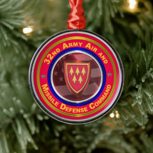 32nd Army Air and Missile Defence Command Metal Tree Decoration