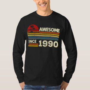 32nd Birthday Awesome Since 1990 32 Years Old Birt T-Shirt