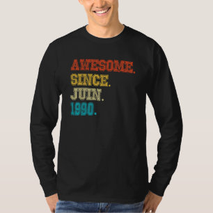 32nd Birthday Awesome Since February 1990 32 Year T-Shirt