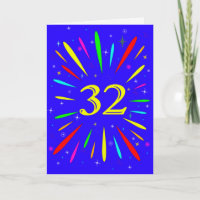 32nd Birthday Explosion Card