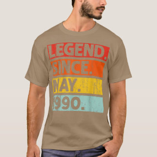 32nd Birthday Gifts Legend Since May 1990 32 Years T-Shirt