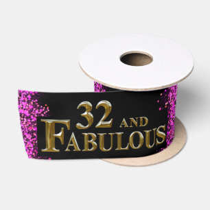 32nd Birthday Satin Ribbon