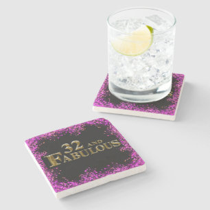 32nd Birthday Stone Coaster