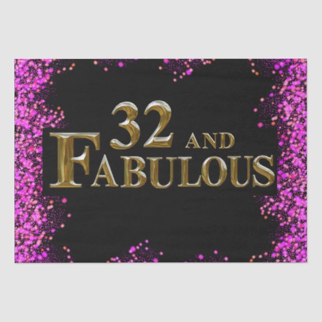 32nd Birthday  Tissue Paper (Front)