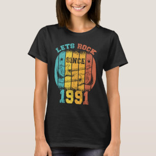 32nd Birthday Vintage 1991 Retro 32 Years old Guit T-Shirt