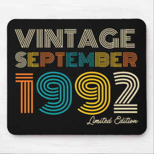 32nd Birthday Vintage September 1992 Limited Edtn. Mouse Pad