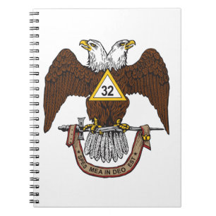 32nd Degree Scottish Rite Brown Eagle Notebook