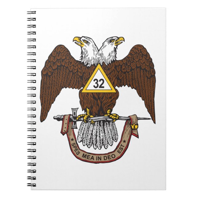 32nd Degree Scottish Rite Brown Eagle Notebook (Front)