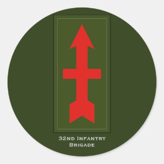 32nd Infantry Brigade Military Classic Round Sticker