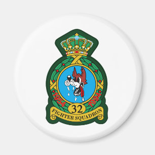 32nd (Tactical) Fighter Squadron Wolfhounds Magnet